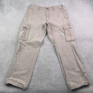 Eastern Mountain Sports EMS Pants Mens 34 (Fits 32x30) Tan Cargo Ripstop Hiking